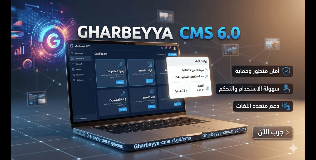 Gharbeyya CMS v6.0 نظام إدارة المحتوي المتطور